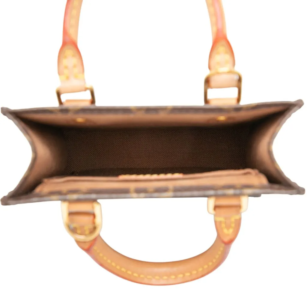 Louis Vuitton Monogram Petit Sac Plat Brown Very good - Model View