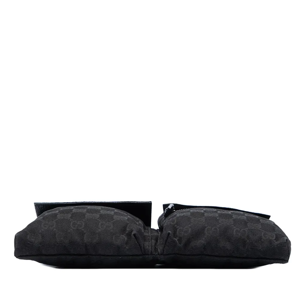 Gucci GG Canvas Double Pocket Belt Bag Black Very good - Inside View