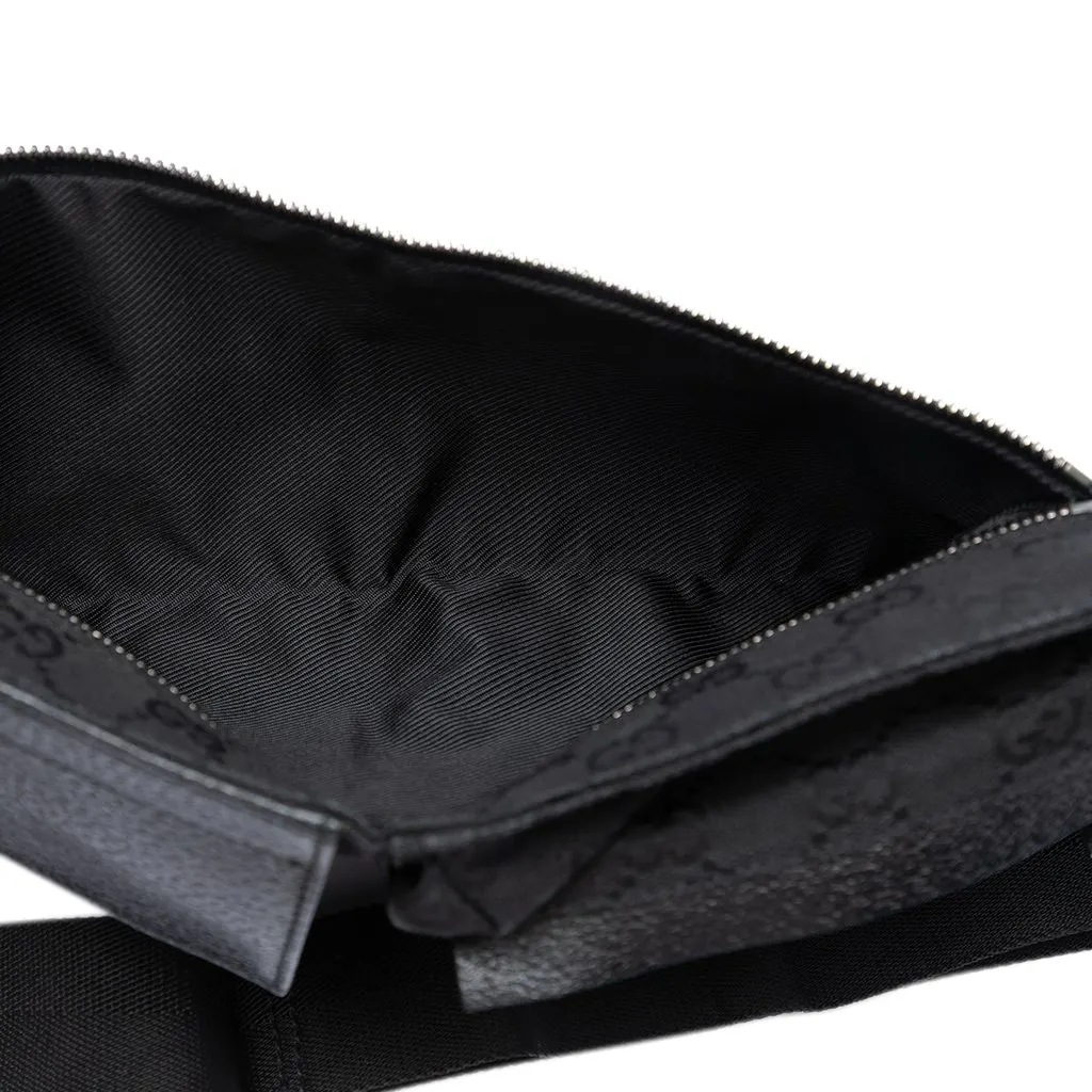 Gucci GG Canvas Double Pocket Belt Bag Black Very good - Model View
