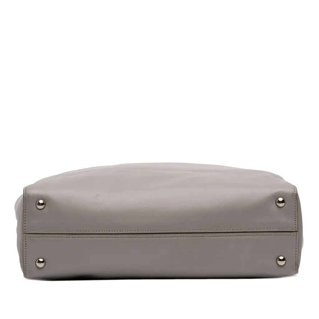 Miu Miu Vitello Soft Calf Tote Grey Leather Very good - Inside View