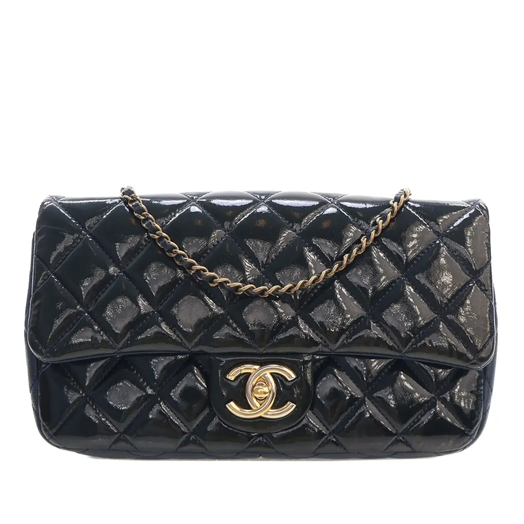 Chanel Paris Salzburg Medium Patent and Goatskin CC Eyelet F