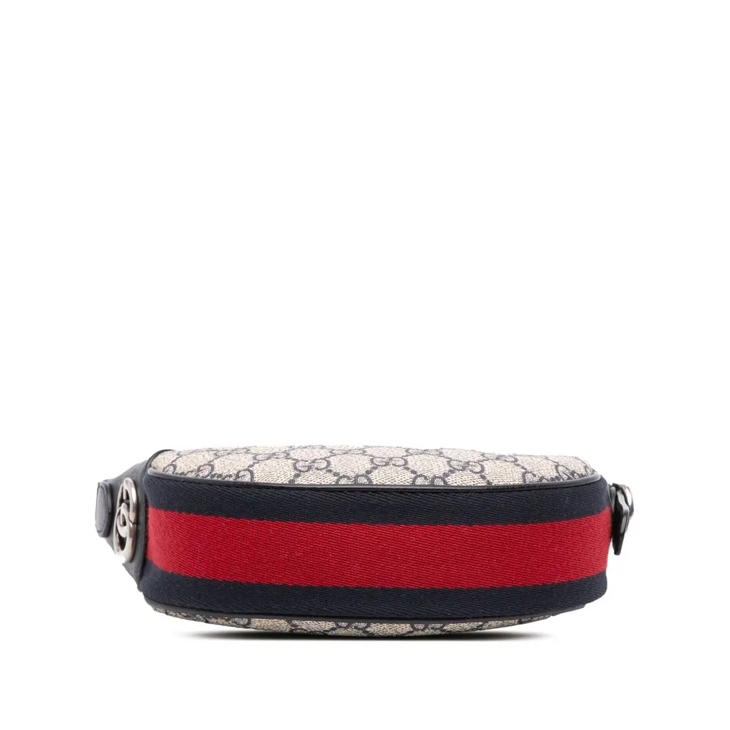 Gucci Mini GG Supreme Web Ophidia Shoulder Bag Beige Canvas Very good - Inside View