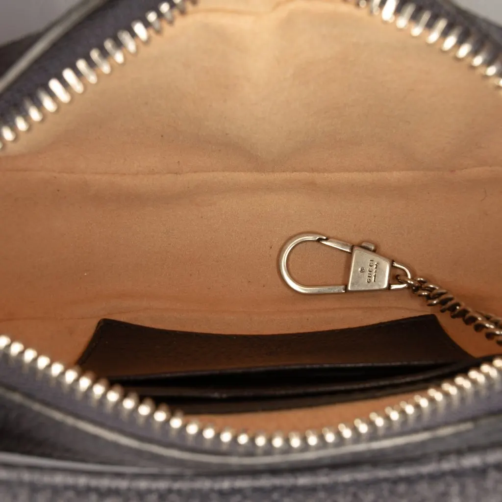 Gucci Mini GG Supreme Web Ophidia Shoulder Bag Beige Canvas Very good - Model View