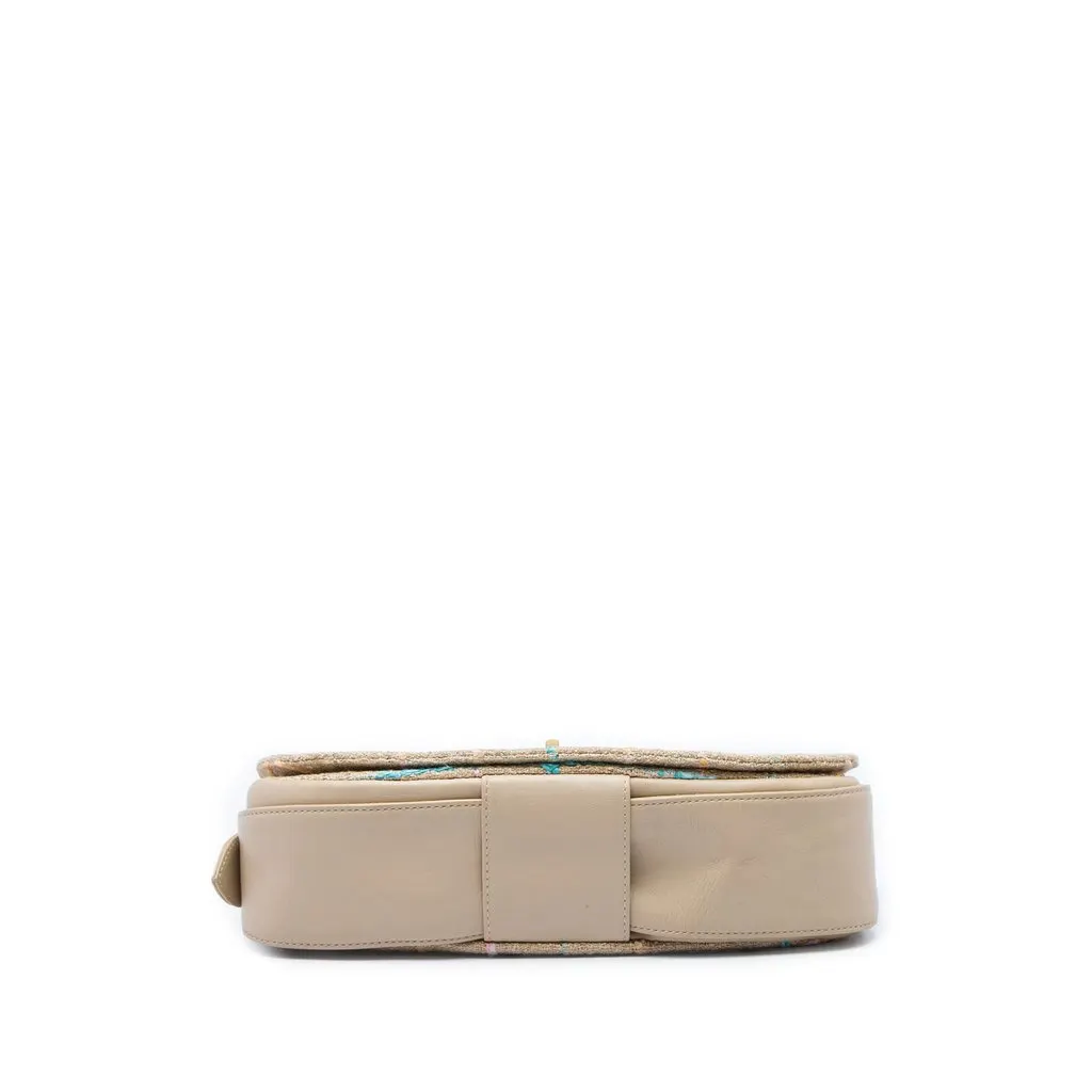 Chanel Chocolate Bar Tweed Mademoiselle Satchel Beige Very good - Inside View
