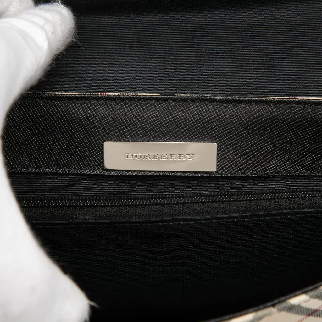 Burberry Nova Check Canvas Crossbody Beige Very good - Box View