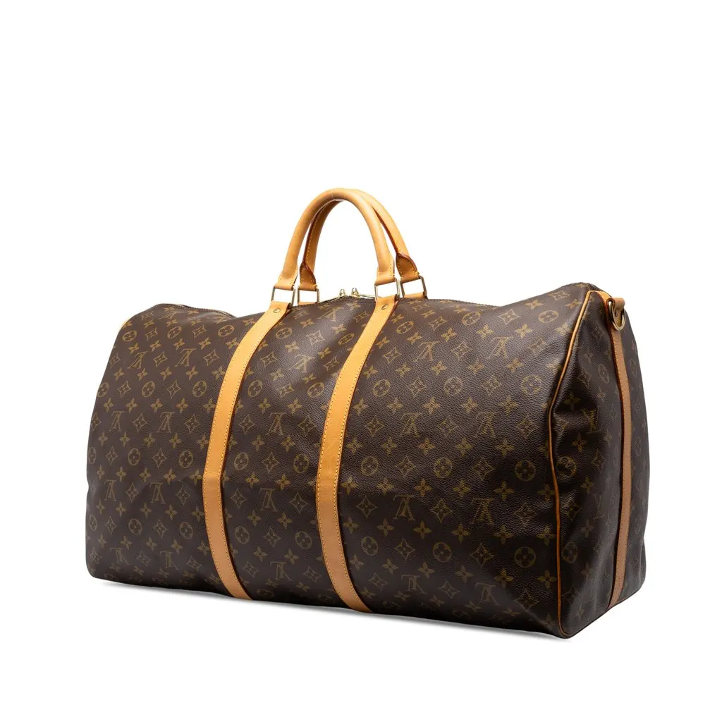 Louis Vuitton Monogram Keepall Bandouliere 60 Brown Canvas Very good - Back View
