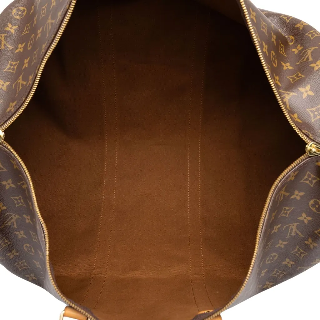 Louis Vuitton Monogram Keepall Bandouliere 60 Brown Canvas Very good - Model View