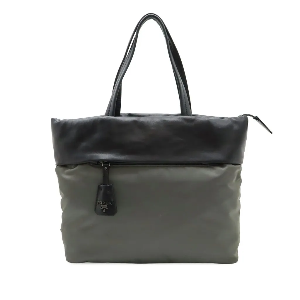 Prada Tessuto and Nappa Reversible Satchel MultiColor Very good - Front View