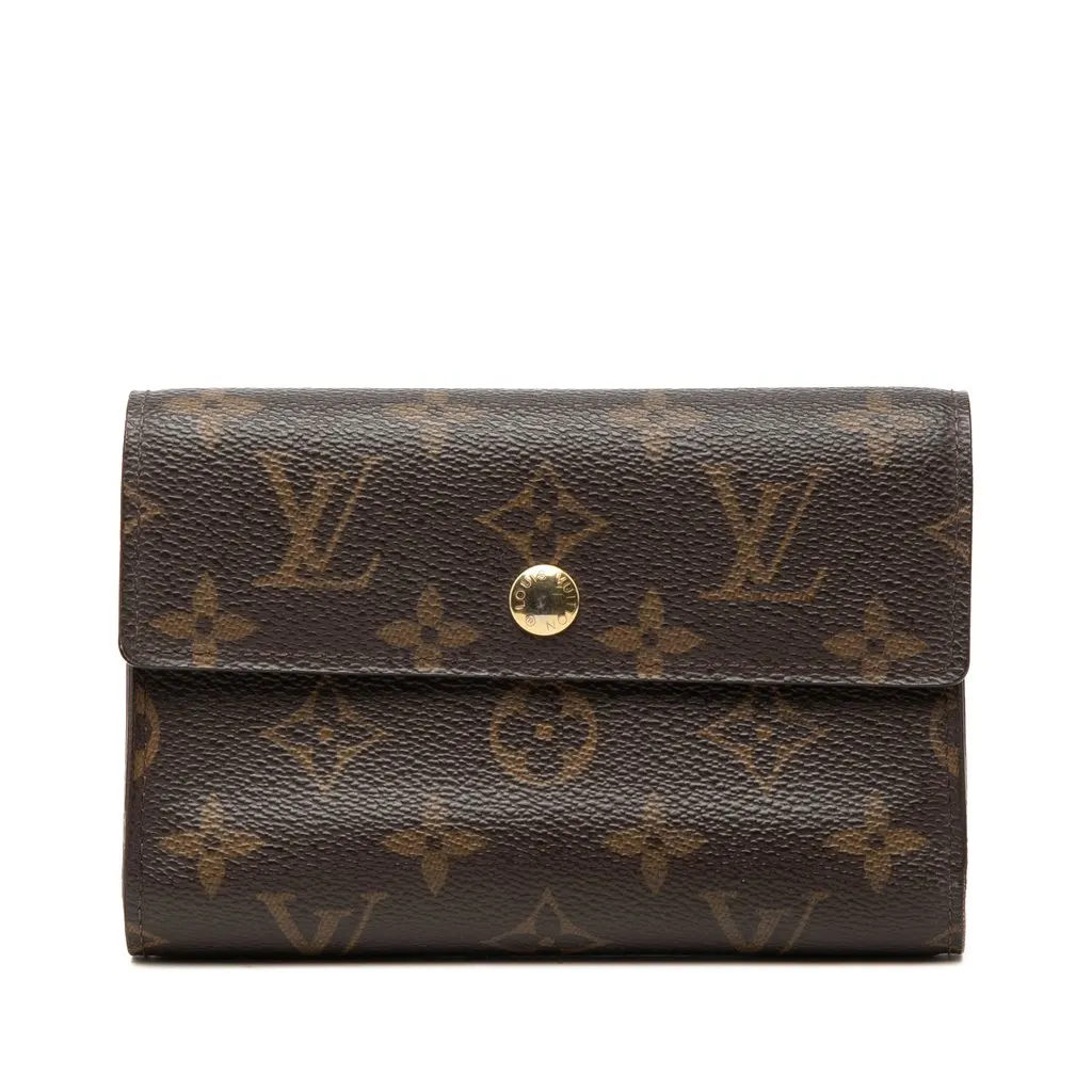 Louis Vuitton Monogram Alexandra Small Wallet Brown Very good - Front View