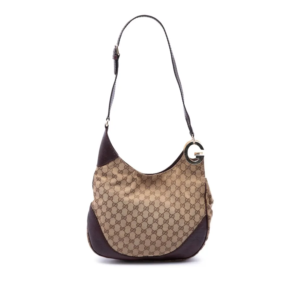 Gucci GG Canvas Charlotte Crossbody Beige Very good - Front View
