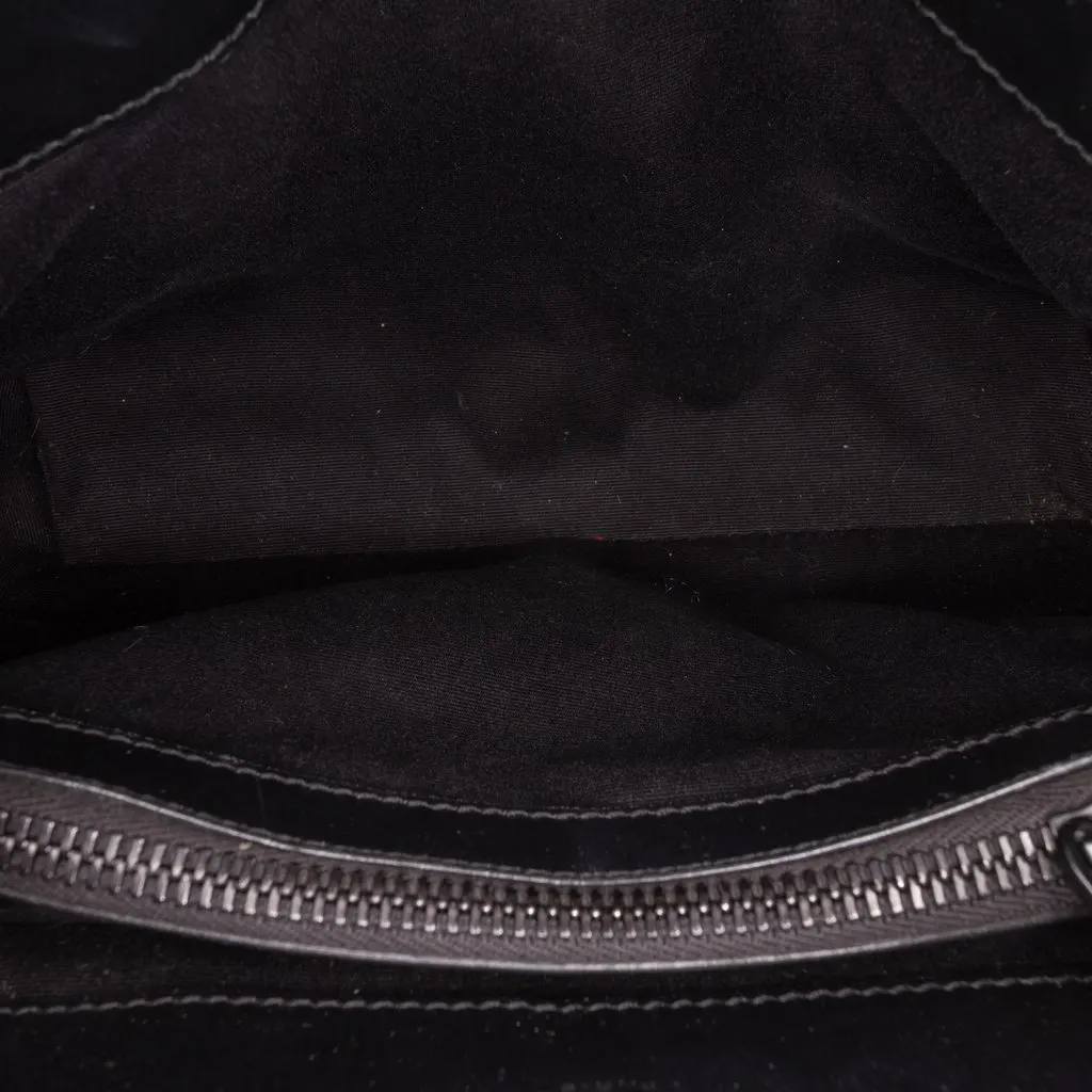 Saint Laurent Small Matelasse Calfskin Monogram Monochrome LouLou Shoulder Bag Black Leather Very good - Model View
