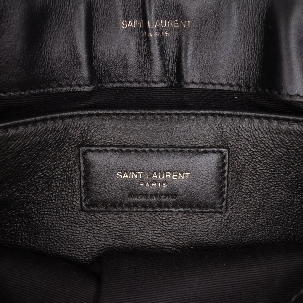 Saint Laurent Small Matelasse Calfskin Monogram Monochrome LouLou Shoulder Bag Black Leather Very good - Box View