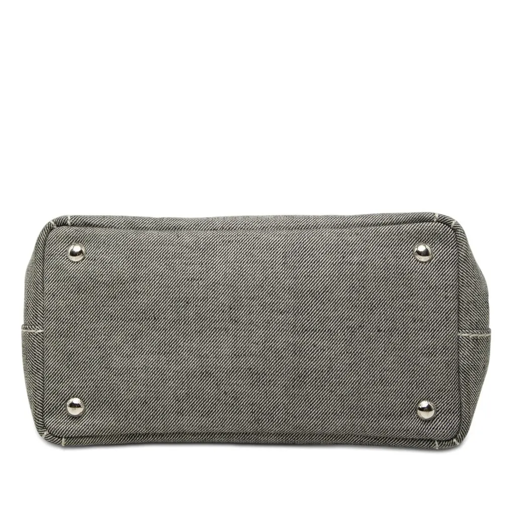 Miu Miu Small Denim Logo Satchel Grey Very good - Inside View