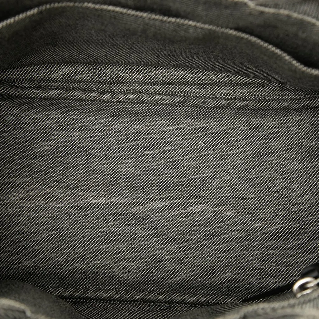Miu Miu Small Denim Logo Satchel Grey Very good - Model View