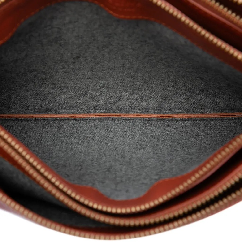Celine Large Lambskin Trio Crossbody Red Leather Very good - Model View
