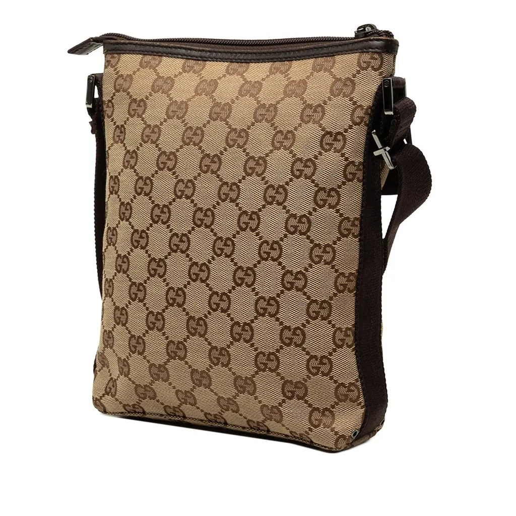 Gucci GG Canvas Jackie Crossbody Beige Canvas Good - Back View