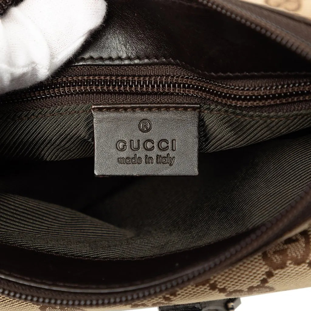 Gucci GG Canvas Jackie Crossbody Beige Canvas Good - Box View
