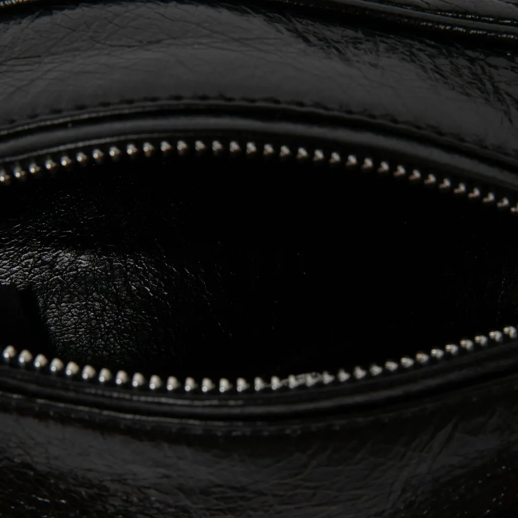 Maison Margiela Crinkled Calfskin Tabi Crossbody Black Leather Very good - Box View