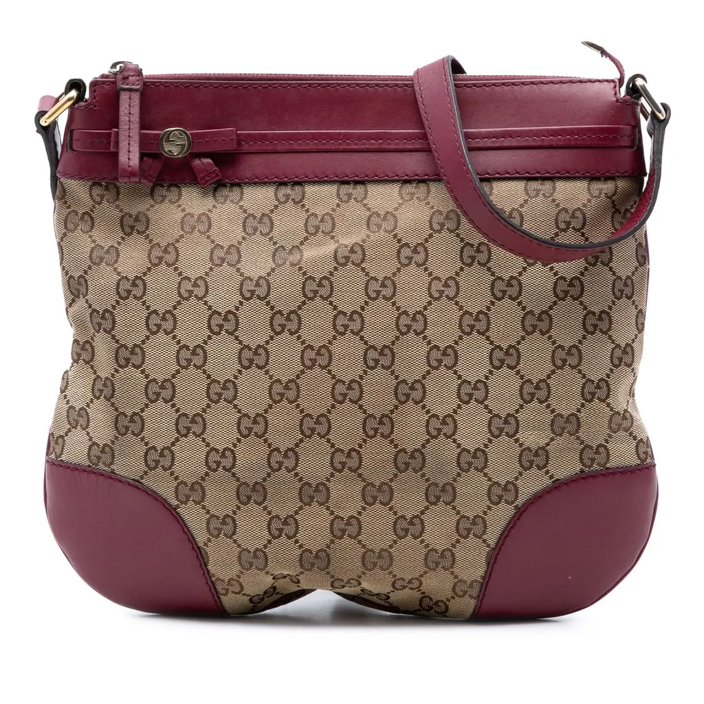 Gucci GG Canvas Mayfair Crossbody Beige Canvas Good - Front View