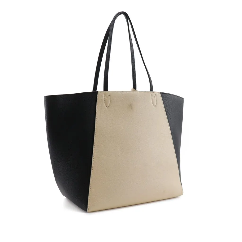 Louis Vuitton Bicolor Calfskin LockMe Cabas Beige Leather Very good - Back View