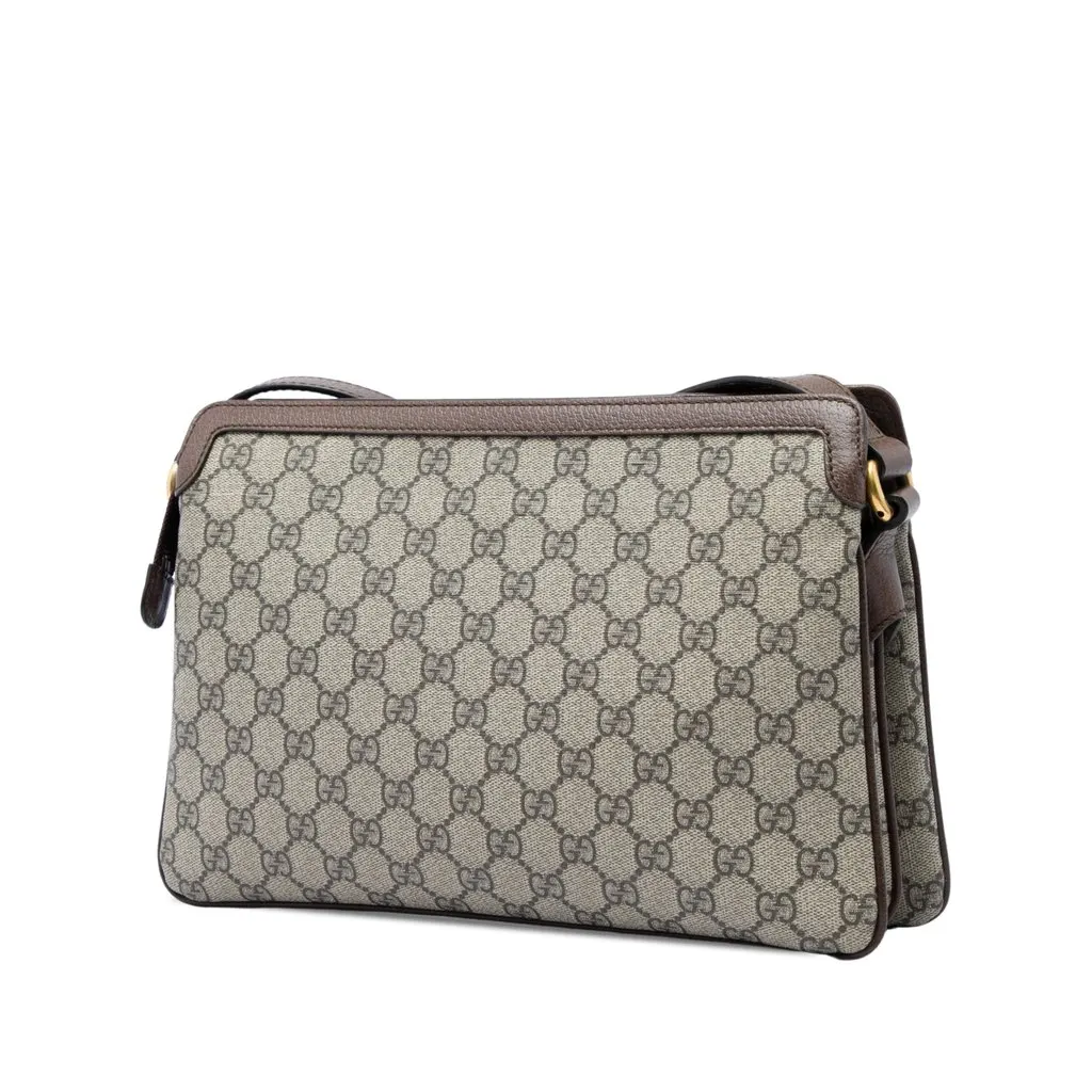 Gucci Medium GG Supreme Web Ophidia Crossbody Beige Very good - Back View