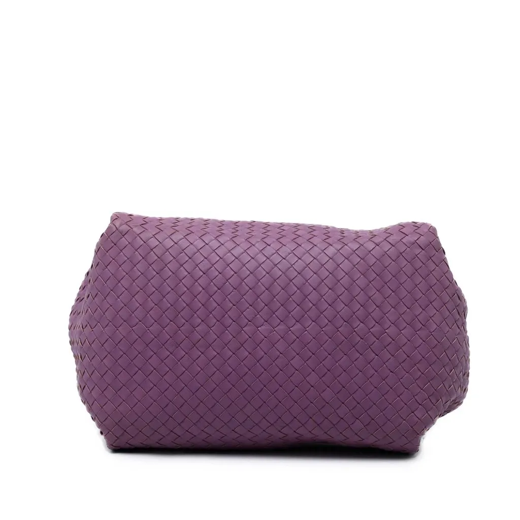 Bottega Veneta Nappa Intrecciato Parachute Tote Purple Leather Very good - Inside View
