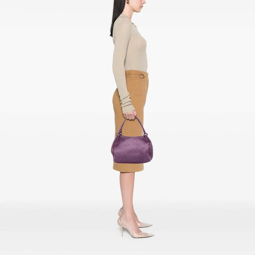 Bottega Veneta Nappa Intrecciato Parachute Tote Purple Leather Very good - Box View