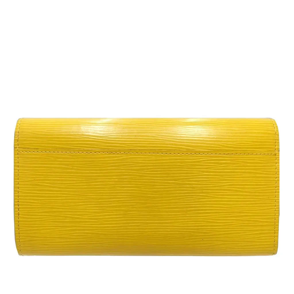 Louis Vuitton Epi Sarah Long Wallet Yellow Leather Very good - Back View