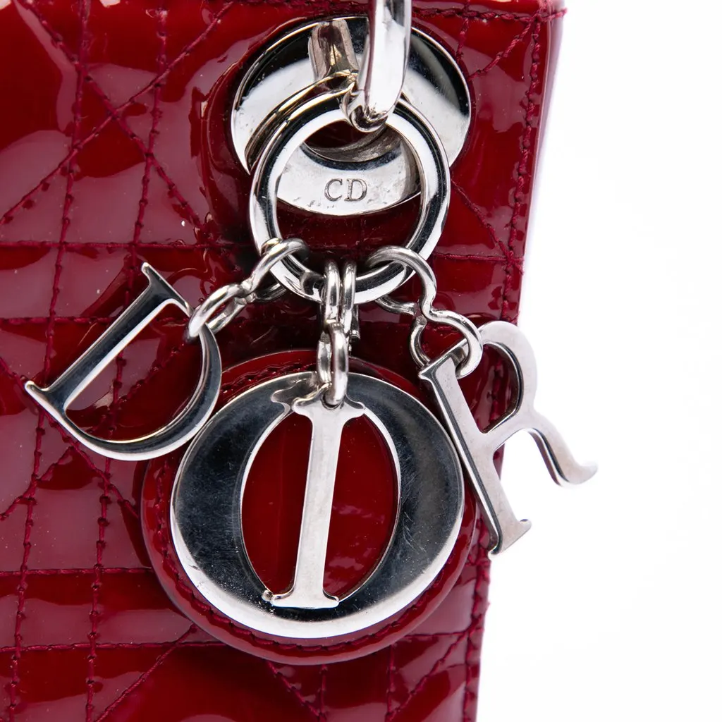 Dior Mini Patent Cannage Lady Dior Red Leather Very good - Box View