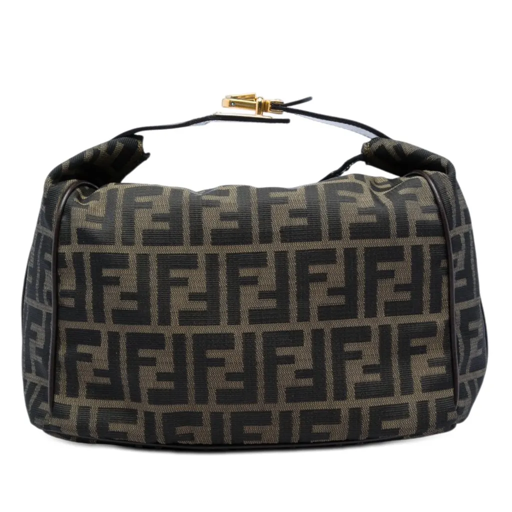 Fendi Zucca Canvas Vanity Cosmetic Bag Brown Very good - Front View