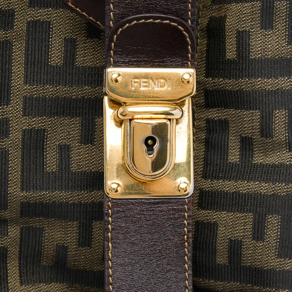 Fendi Zucca Canvas Vanity Cosmetic Bag Brown Very good - Box View