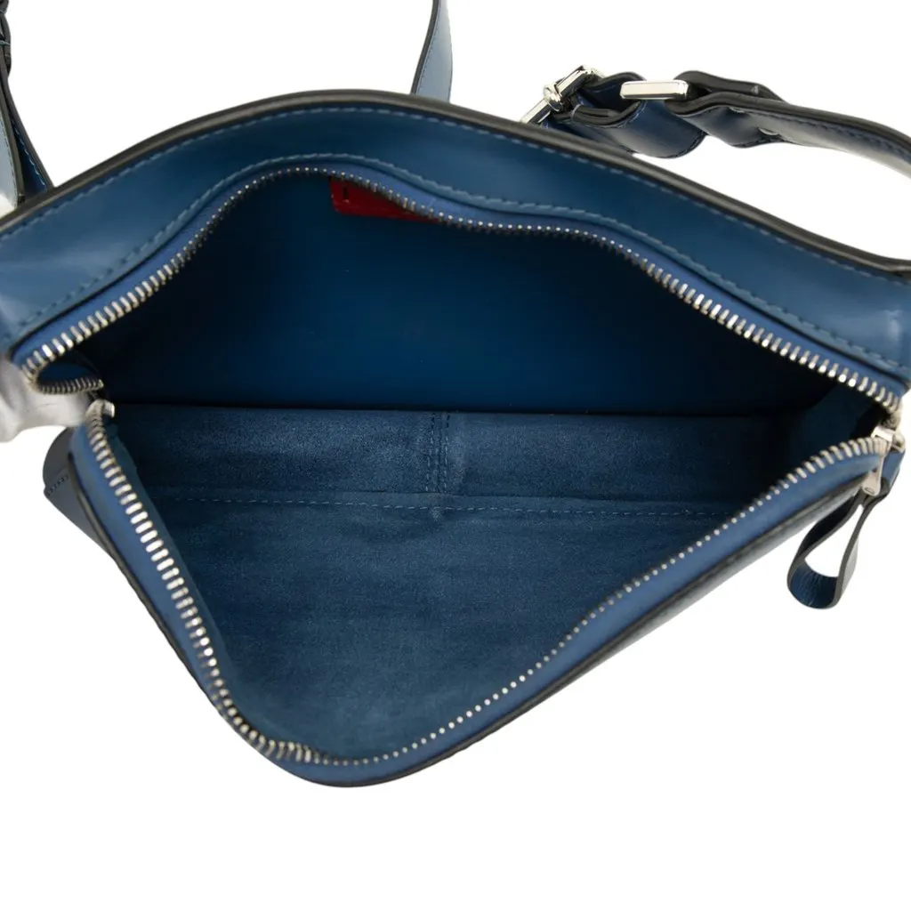 Valentino Leather VLTN Belt Bag Blue Leather Very good - Model View