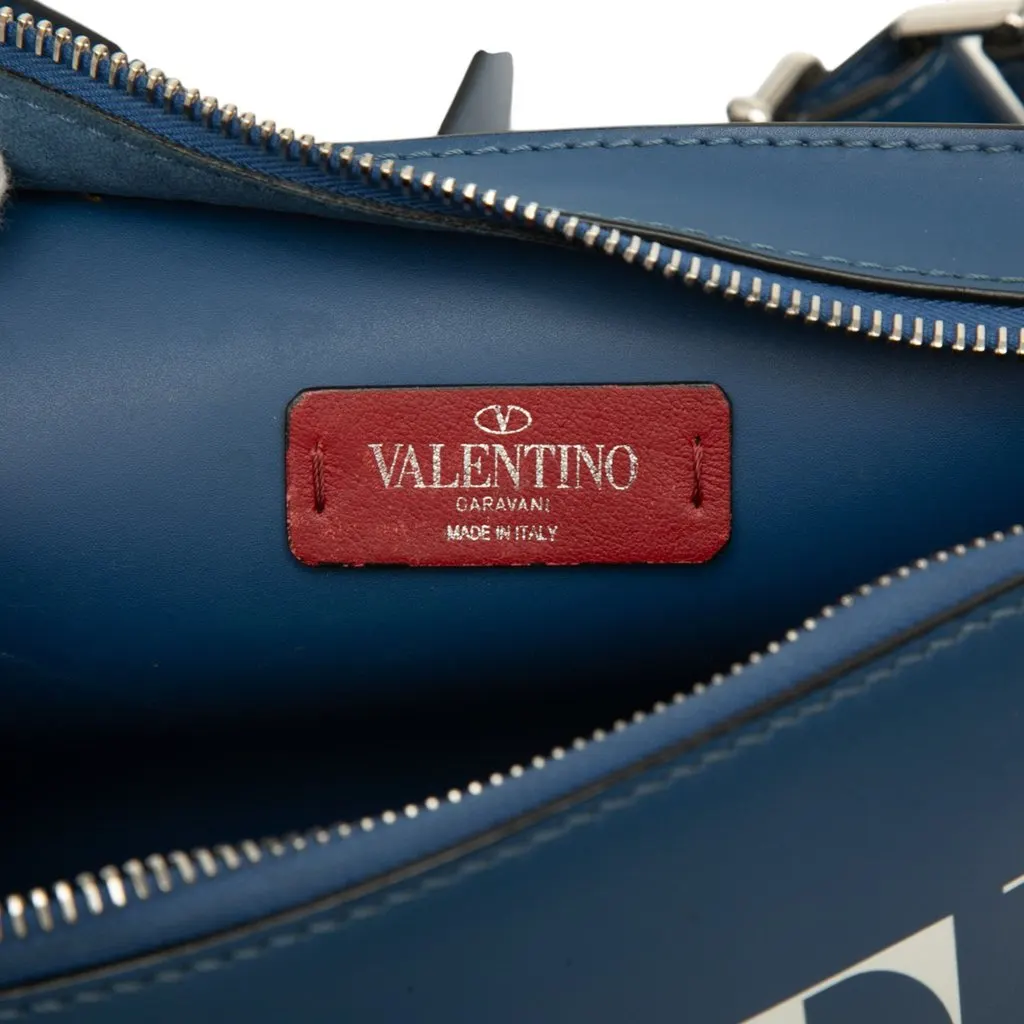 Valentino Leather VLTN Belt Bag Blue Leather Very good - Box View