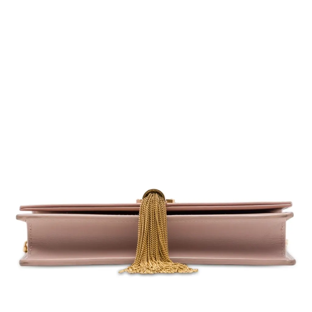 Saint Laurent Smooth Calfskin Monogram Kate Tassel Wallet on Chain Pink Leather Very good - Inside View