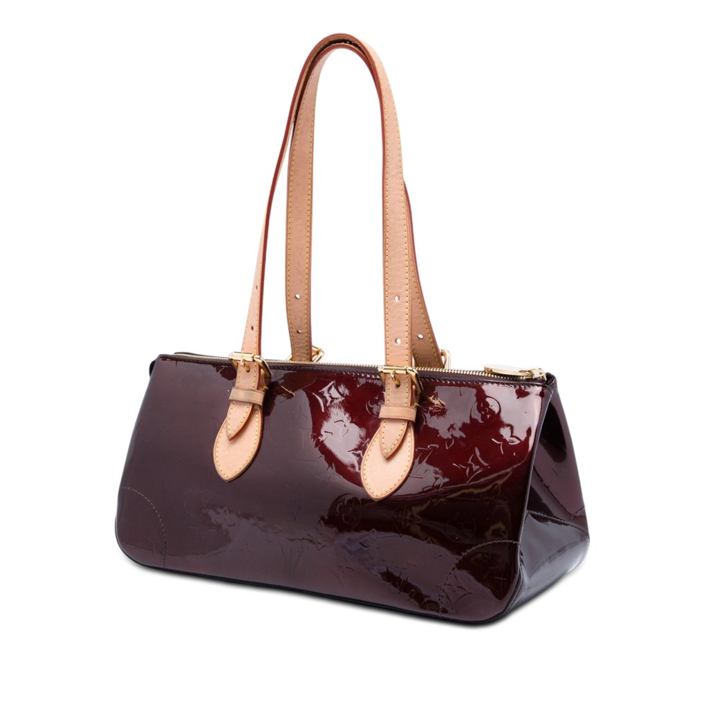 Louis Vuitton Monogram Vernis Rosewood Avenue Red Large Leat