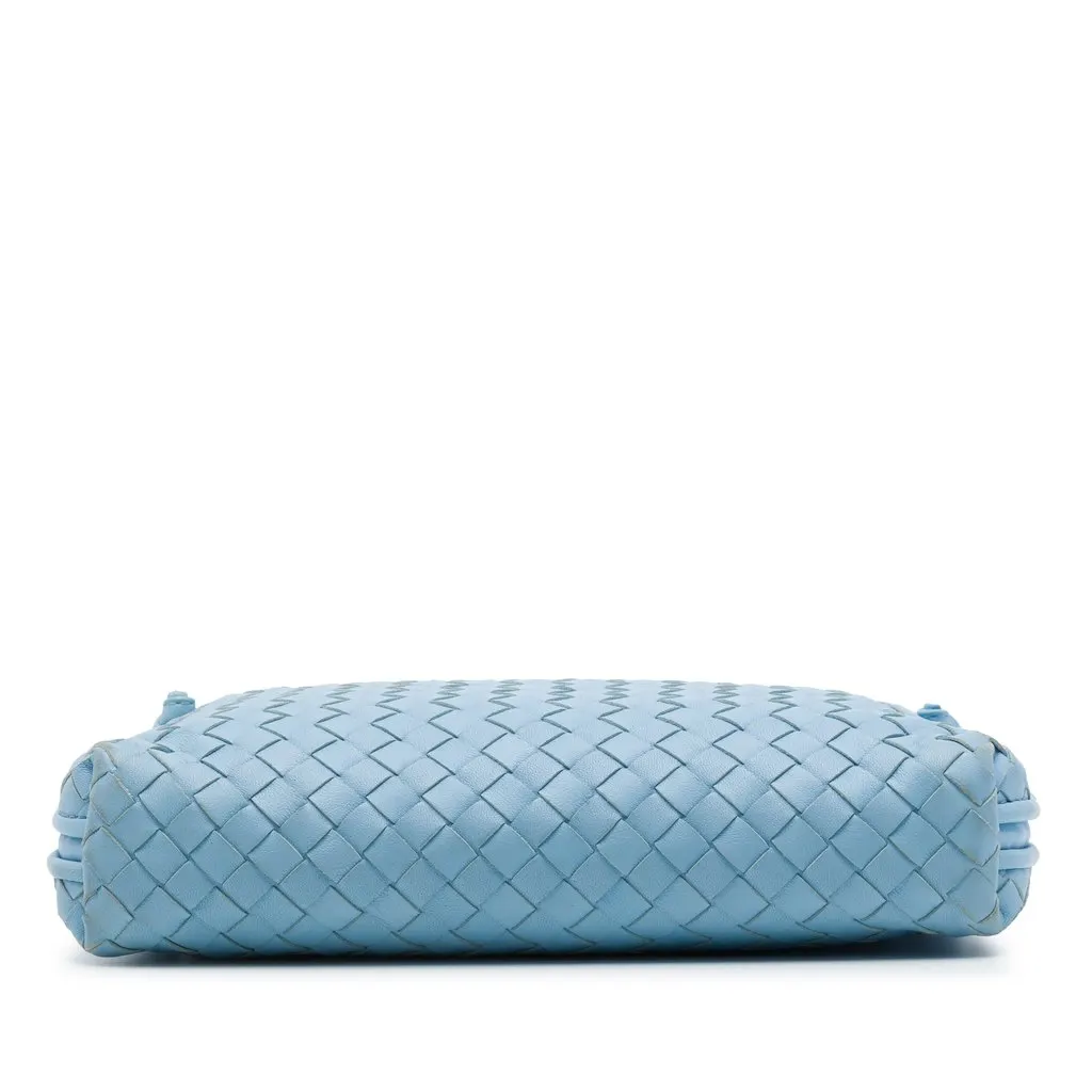 Bottega Veneta Nappa Intrecciato Nodini Crossbody Blue Leather Very good - Inside View