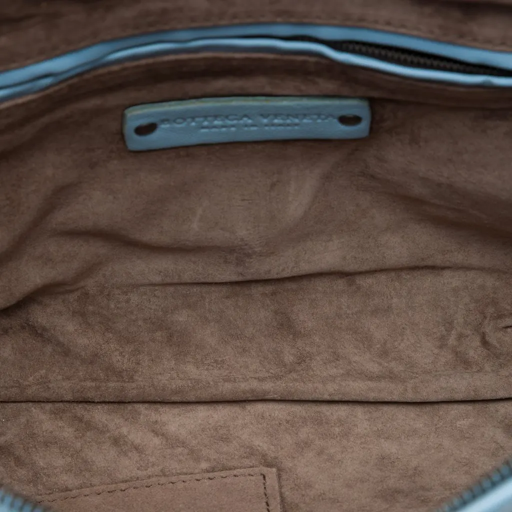 Bottega Veneta Nappa Intrecciato Nodini Crossbody Blue Leather Very good - Model View