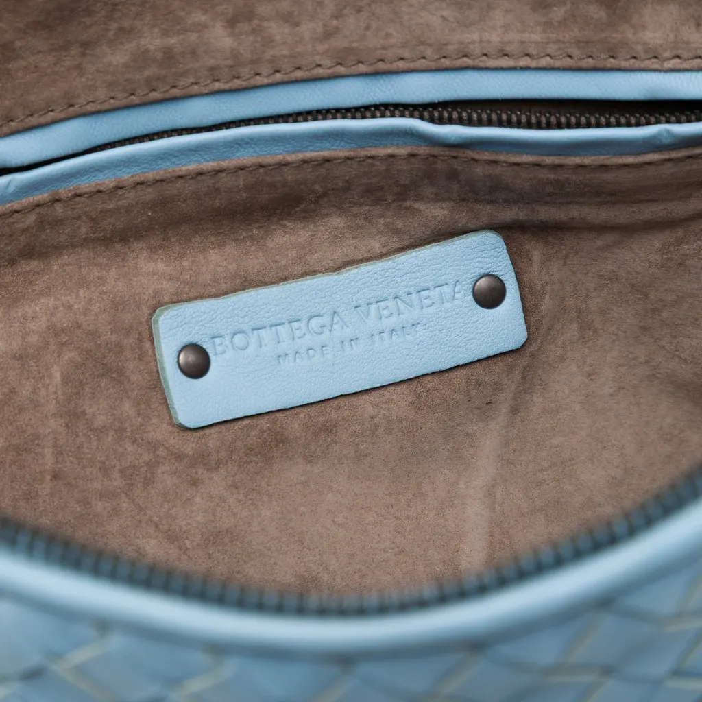 Bottega Veneta Nappa Intrecciato Nodini Crossbody Blue Leather Very good - Box View