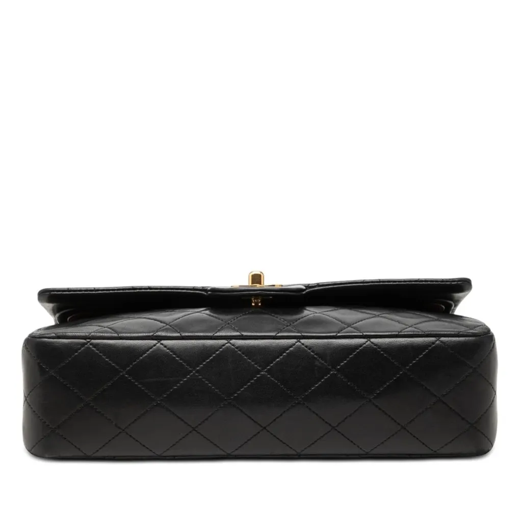 Chanel Medium Classic Lambskin Double Flap Black Leather Very good - Inside View