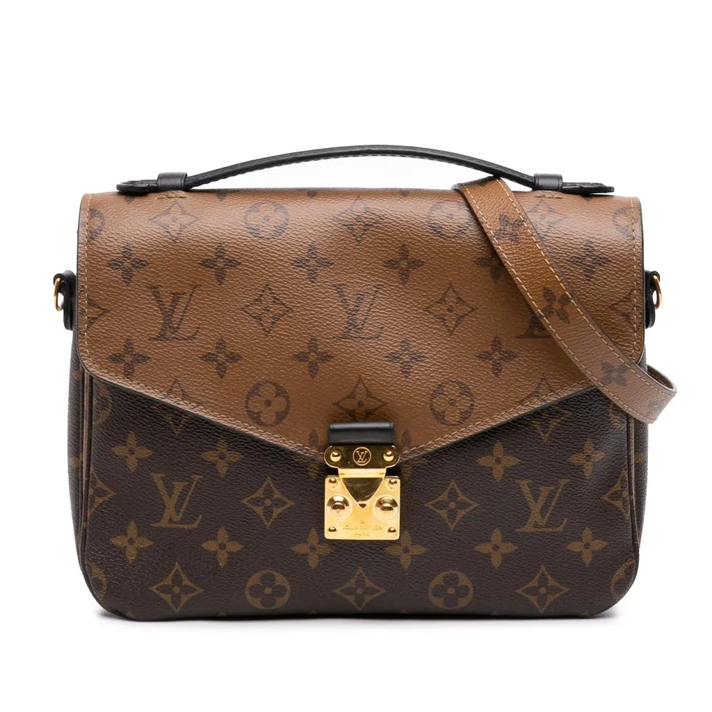 Louis Vuitton Monogram Reverse Pochette Metis Brown Very good - Front View