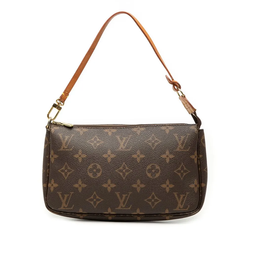 Louis Vuitton Monogram Pochette Accessoires Brown Very good - Front View