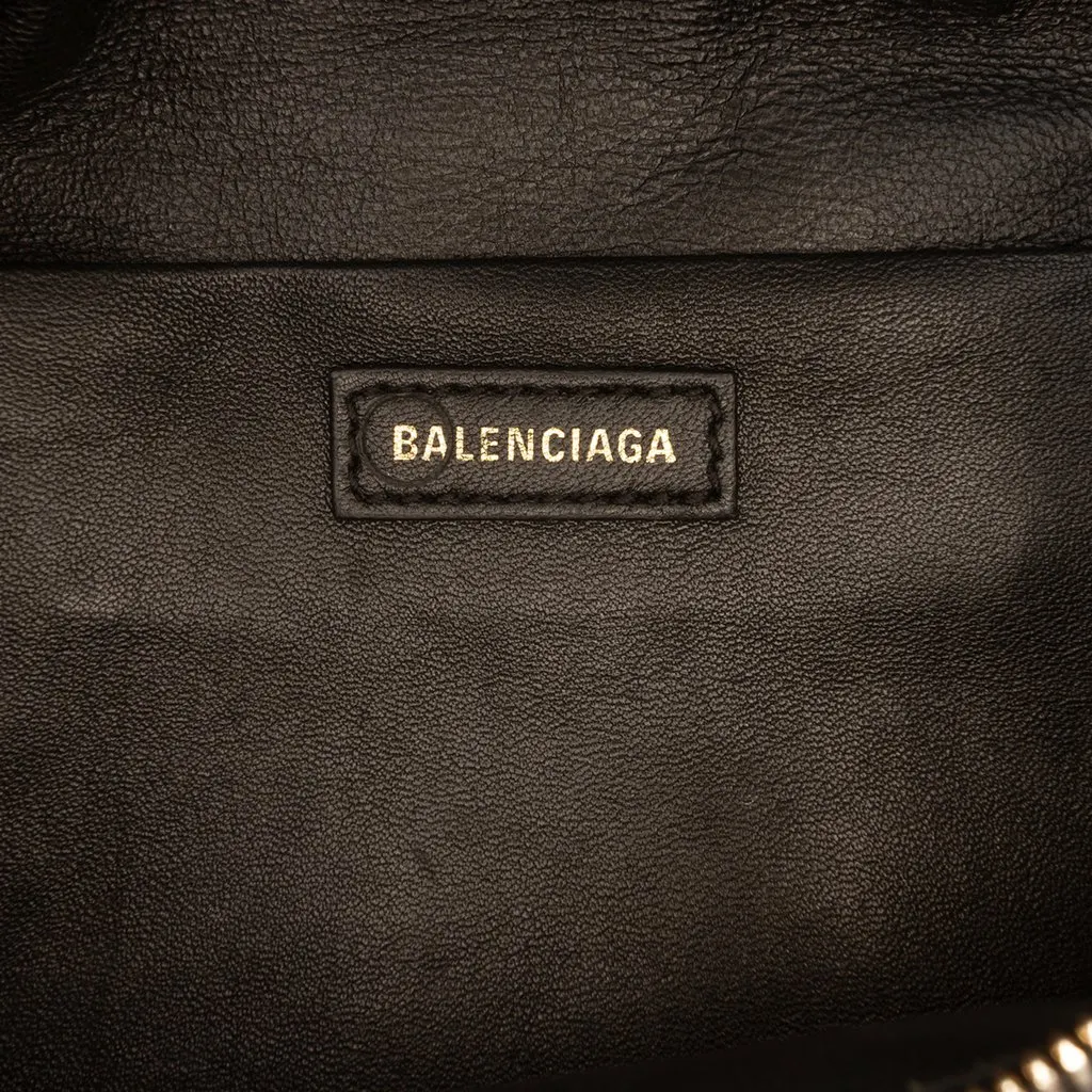 Balenciaga Velvet Crystal Embellished Souvenir Belt Bag XXS Black Very good - Box View