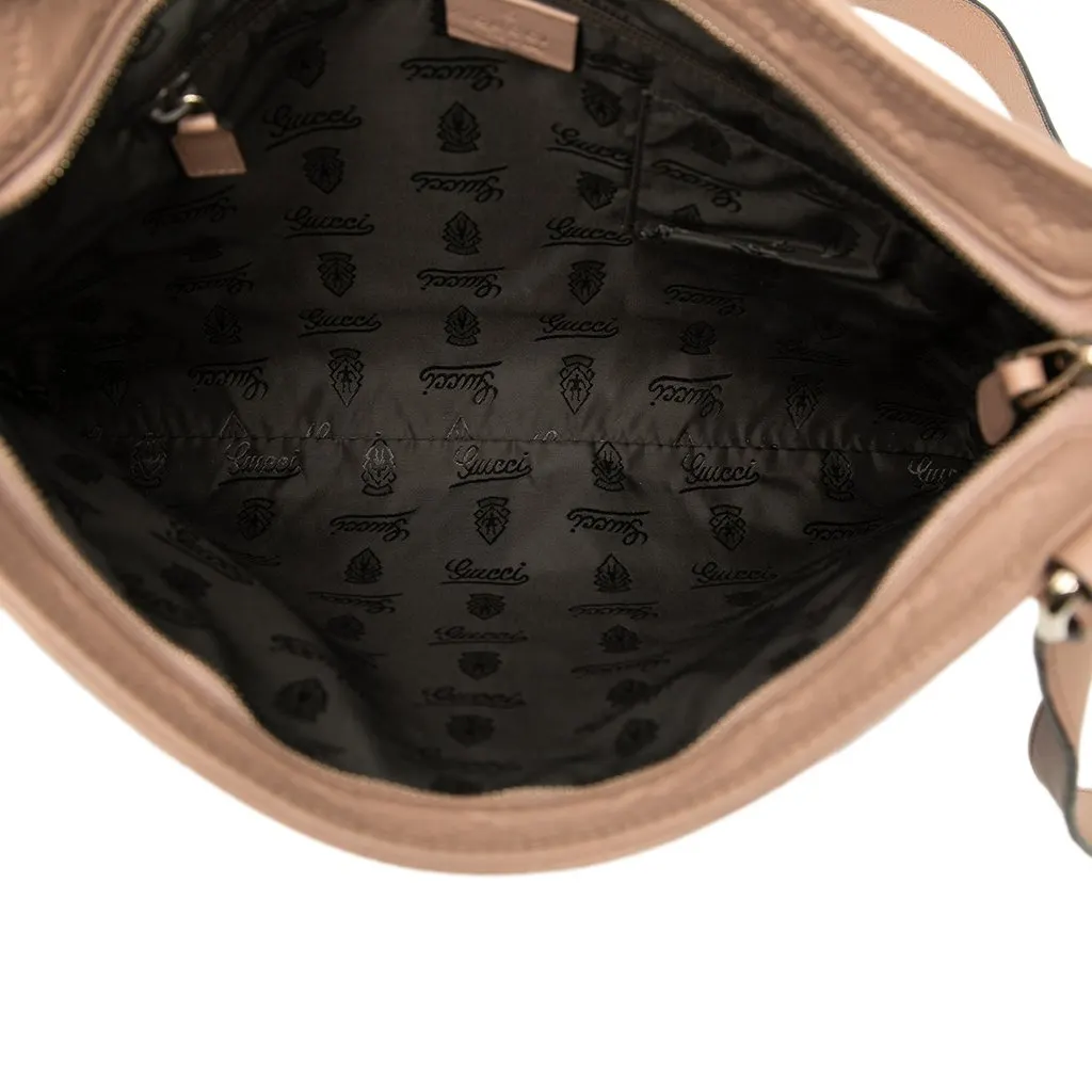 Gucci Guccissima Crossbody Brown Leather Very good - Model View