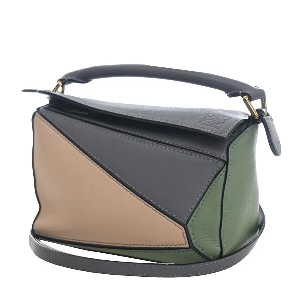 Loewe Mini Tricolor Calfskin Puzzle Satchel MultiColor Leather Very good - Inside View