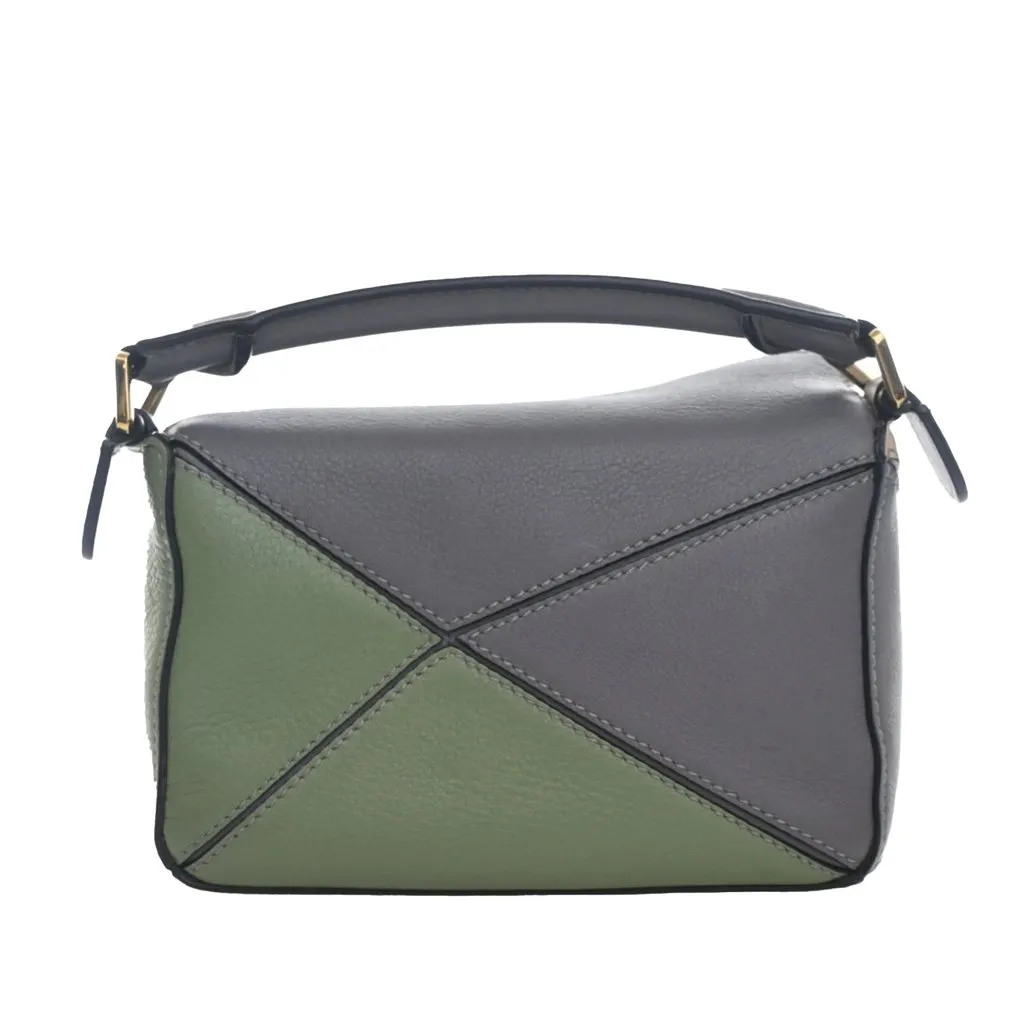 Loewe Mini Tricolor Calfskin Puzzle Satchel MultiColor Leather Very good - Model View