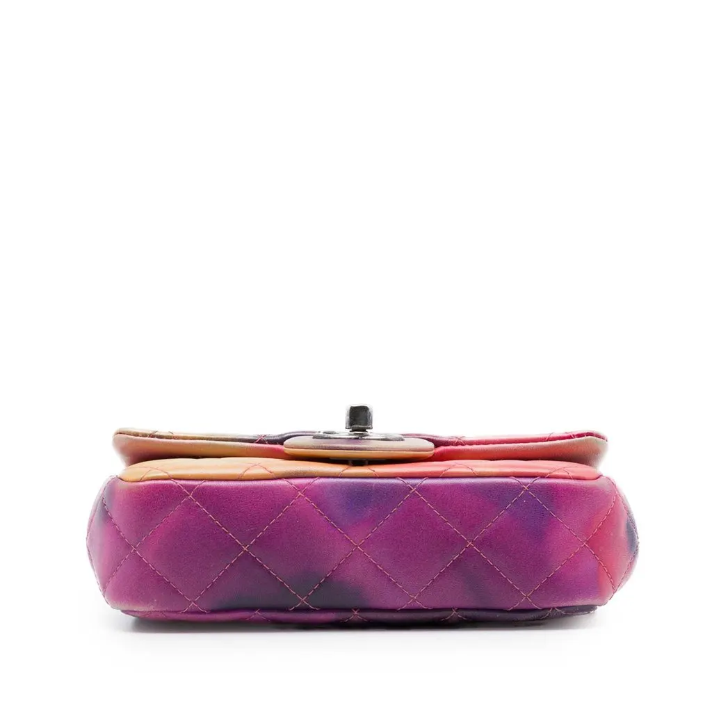 Chanel Extra Mini Quilted Lambskin Flower Power Single Flap Pink Leather Very good - Inside View