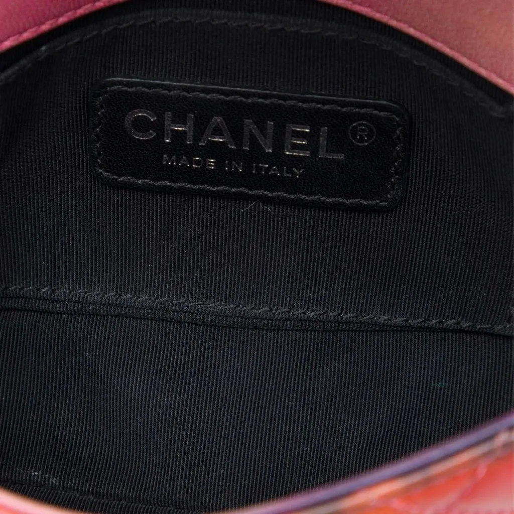 Chanel Extra Mini Quilted Lambskin Flower Power Single Flap Pink Leather Very good - Model View