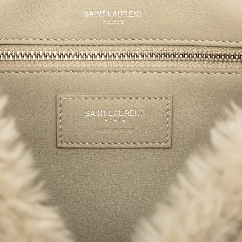 Saint Laurent Medium Shearling Niki Shoulder Bag Brown Very good - Box View