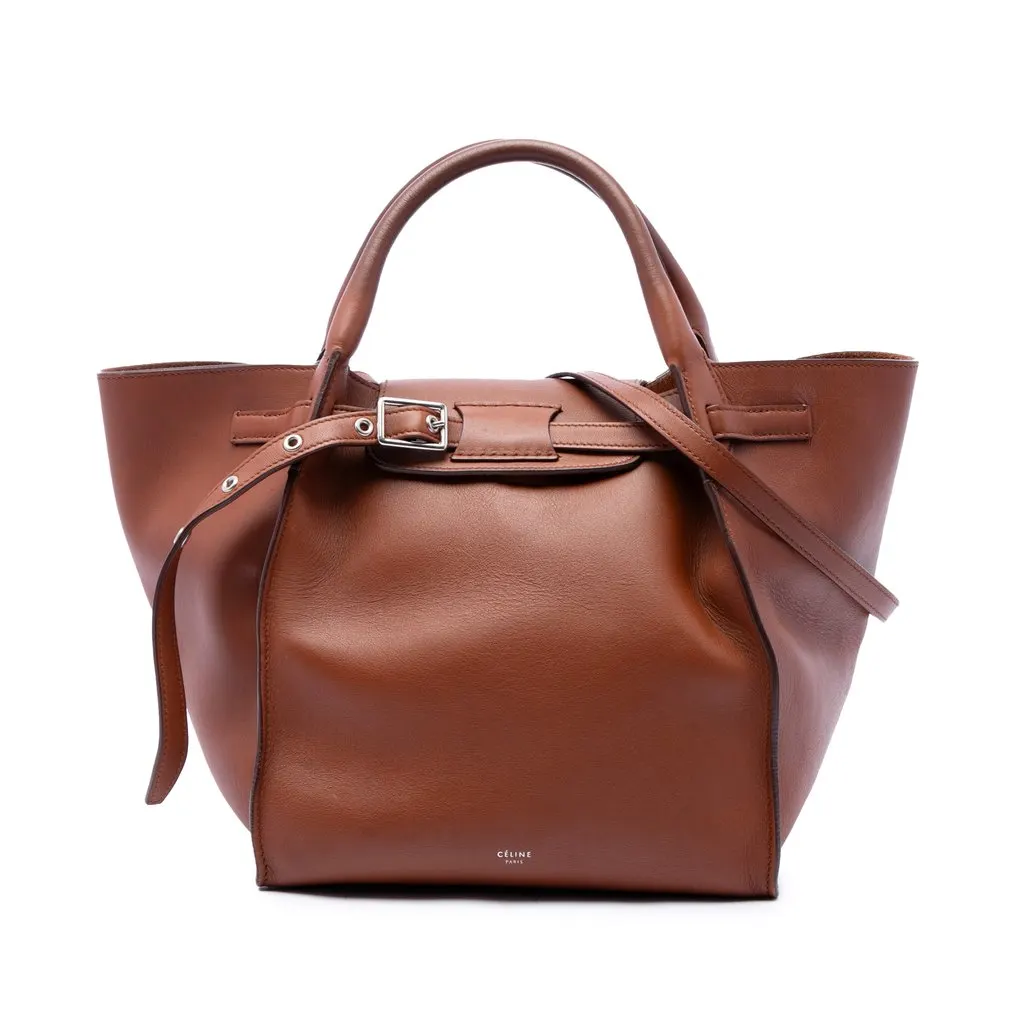 Celine Small Smooth Calfskin Big Bag Brown Leather Very good - Front View