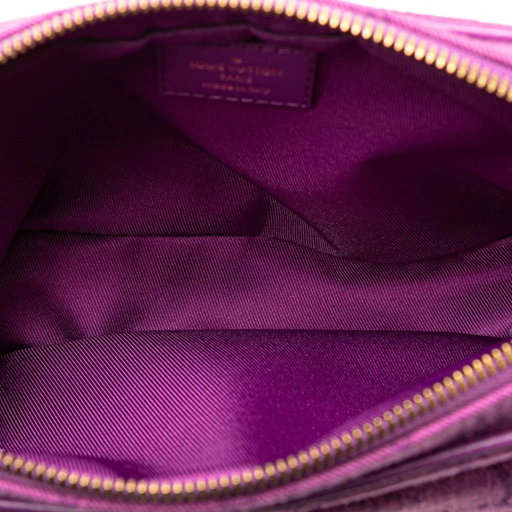 Louis Vuitton Monogram Denim Outdoor Bumbag Purple Very good - Model View